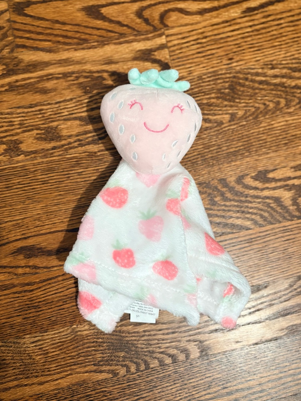 Strawberry Comfort Lovey - Pink & Mint Plush